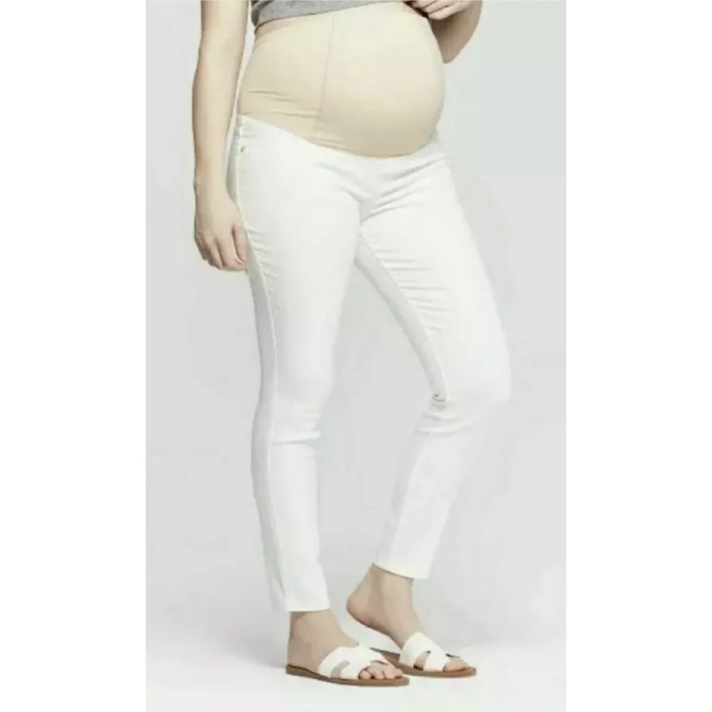 Isabel Maternity by Ingrid & Isabel Size 10 Crossover Panel Skinny Jeans…